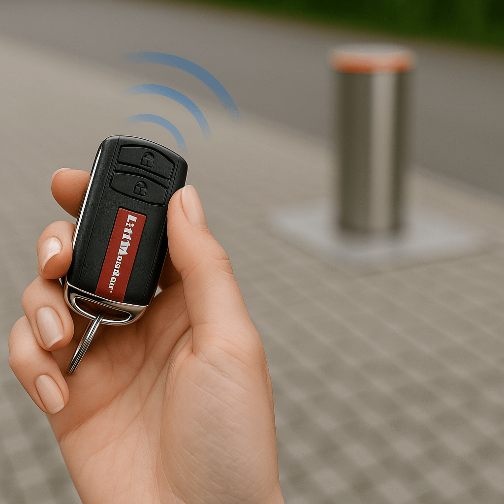 Funkfernbedienung mit 4 Tasten für versenkbare Poller – robust und zuverlässig, Braun Antriebe